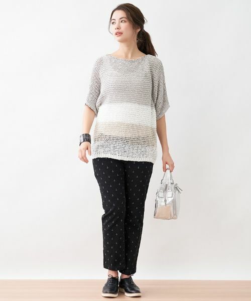 CARA O CRUZ / キャラ・オ・クルス ニット・セーター | 麻ブレンドニット【ANNE CLAIRE】 | 詳細9