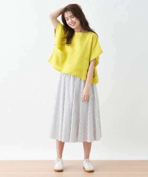 CARA O CRUZ / キャラ・オ・クルス ミニ・ひざ丈スカート | ストライプ柄フレアスカート | 詳細10