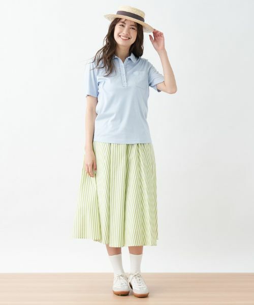 CARA O CRUZ / キャラ・オ・クルス ミニ・ひざ丈スカート | ストライプ柄フレアスカート | 詳細7