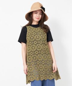 CARA O CRUZ / キャラ・オ・クルス テーラードジャケット | かぎ針風ニットベスト