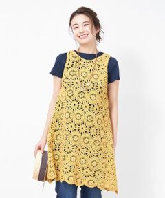 CARA O CRUZ / キャラ・オ・クルス テーラードジャケット | かぎ針風ニットベスト