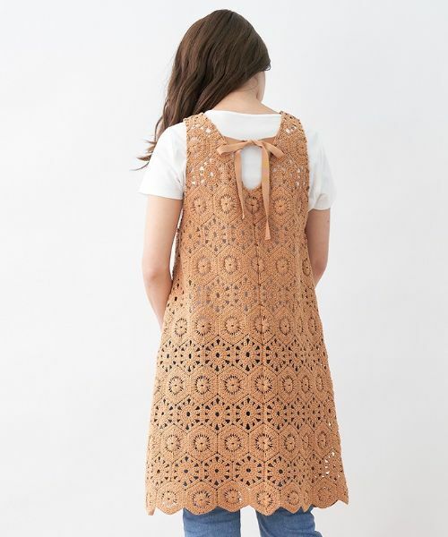 CARA O CRUZ / キャラ・オ・クルス テーラードジャケット | かぎ針風ニットベスト | 詳細10