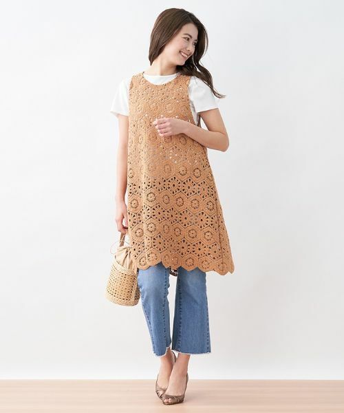 CARA O CRUZ / キャラ・オ・クルス テーラードジャケット | かぎ針風ニットベスト | 詳細12