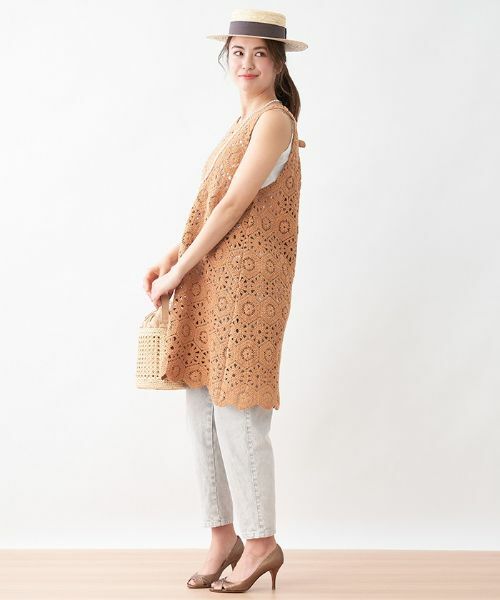 CARA O CRUZ / キャラ・オ・クルス テーラードジャケット | かぎ針風ニットベスト | 詳細15