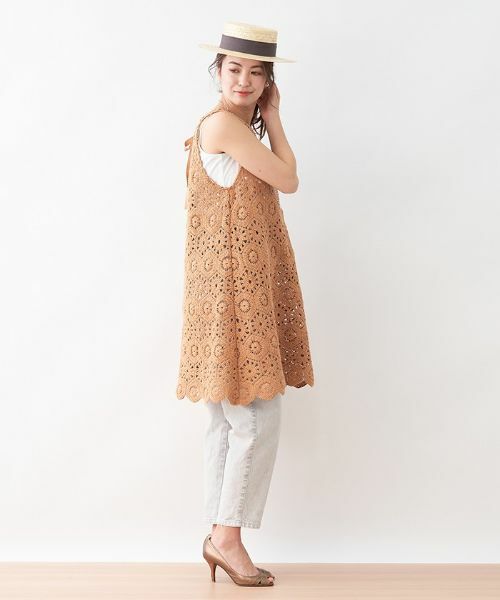 CARA O CRUZ / キャラ・オ・クルス テーラードジャケット | かぎ針風ニットベスト | 詳細17