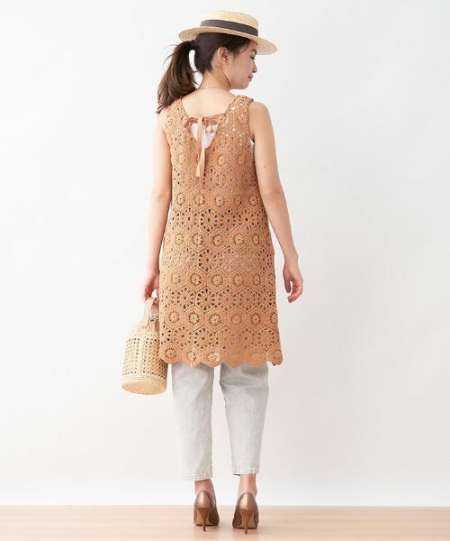 CARA O CRUZ / キャラ・オ・クルス テーラードジャケット | かぎ針風ニットベスト | 詳細18