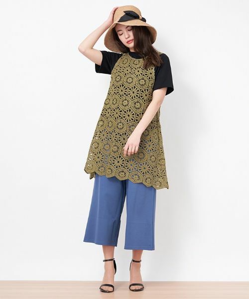 CARA O CRUZ / キャラ・オ・クルス テーラードジャケット | かぎ針風ニットベスト | 詳細3