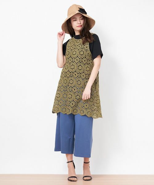 CARA O CRUZ / キャラ・オ・クルス テーラードジャケット | かぎ針風ニットベスト | 詳細4