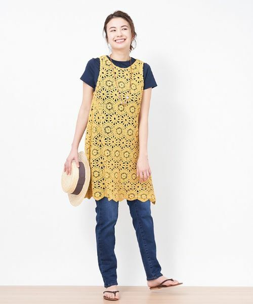 CARA O CRUZ / キャラ・オ・クルス テーラードジャケット | かぎ針風ニットベスト | 詳細5