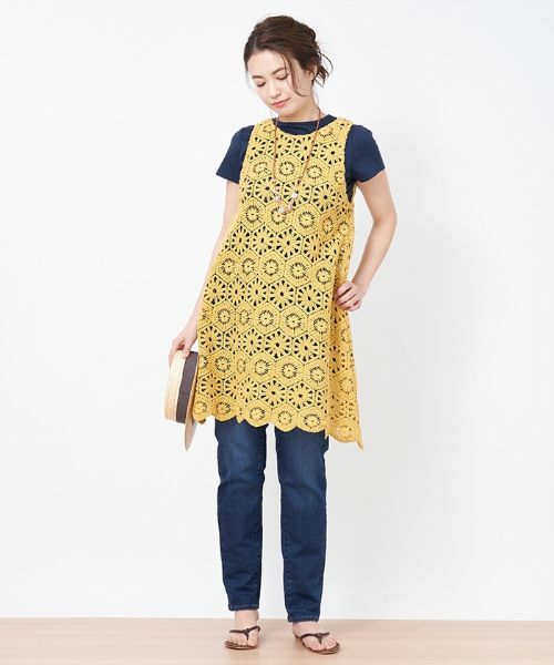 CARA O CRUZ / キャラ・オ・クルス テーラードジャケット | かぎ針風ニットベスト | 詳細7