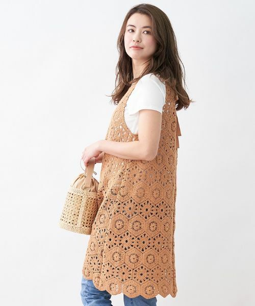 CARA O CRUZ / キャラ・オ・クルス テーラードジャケット | かぎ針風ニットベスト | 詳細9