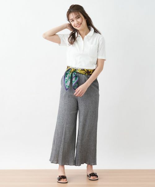 CARA O CRUZ / キャラ・オ・クルス その他パンツ | 洗える イージーワイドパンツ | 詳細14