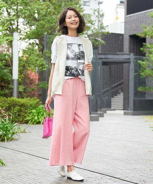 CARA O CRUZ / キャラ・オ・クルス その他パンツ | 洗える イージーワイドパンツ | 詳細7