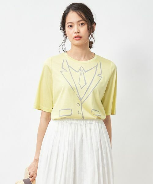 CARA O CRUZ / キャラ・オ・クルス Tシャツ | ネクタイのトロンプルイユTシャツ | 詳細1