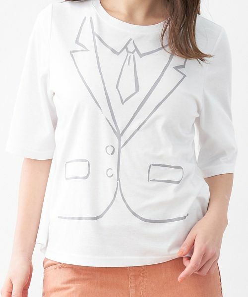 CARA O CRUZ / キャラ・オ・クルス Tシャツ | ネクタイのトロンプルイユTシャツ | 詳細20