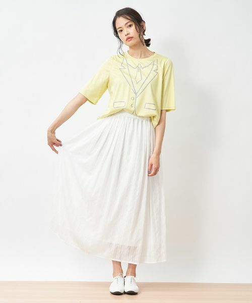 CARA O CRUZ / キャラ・オ・クルス Tシャツ | ネクタイのトロンプルイユTシャツ | 詳細3