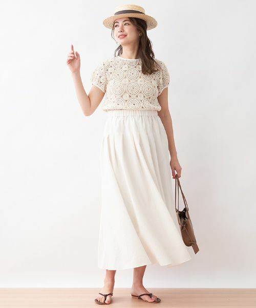 CARA O CRUZ / キャラ・オ・クルス シャツ・ブラウス | かぎ針調ペプラムブラウス | 詳細10