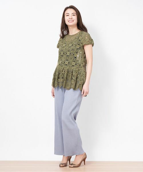 CARA O CRUZ / キャラ・オ・クルス シャツ・ブラウス | かぎ針調ペプラムブラウス | 詳細14