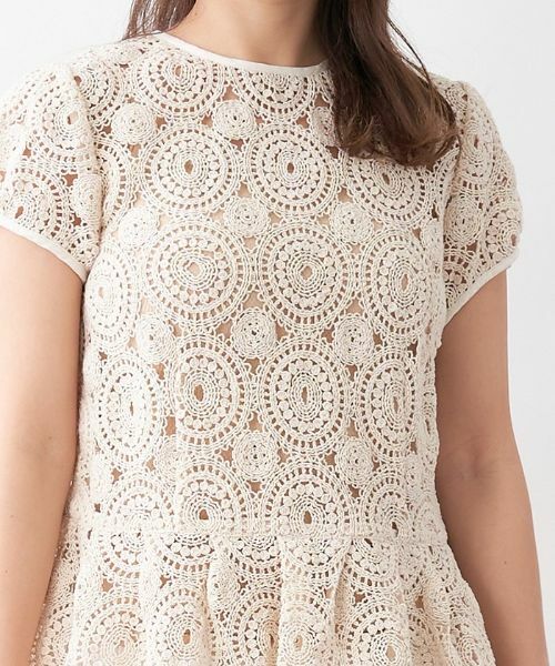 CARA O CRUZ / キャラ・オ・クルス シャツ・ブラウス | かぎ針調ペプラムブラウス | 詳細16