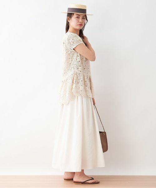 CARA O CRUZ / キャラ・オ・クルス シャツ・ブラウス | かぎ針調ペプラムブラウス | 詳細9