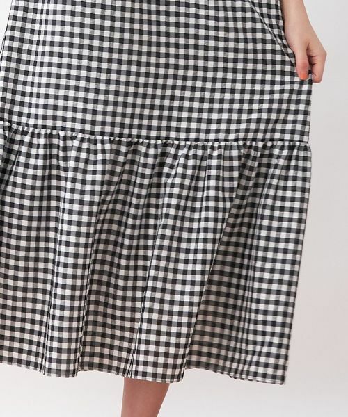 CARA O CRUZ / キャラ・オ・クルス ロング・マキシ丈ワンピース | ギンガムチェックのストラップジャンパースカート | 詳細18