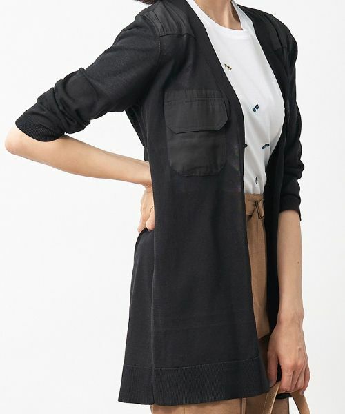 CARA O CRUZ / キャラ・オ・クルス カーディガン・ボレロ | 異素材MIXカーディガン | 詳細11