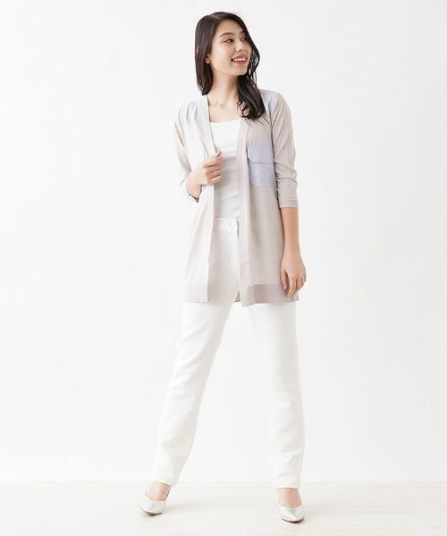 CARA O CRUZ / キャラ・オ・クルス カーディガン・ボレロ | 異素材MIXカーディガン | 詳細3