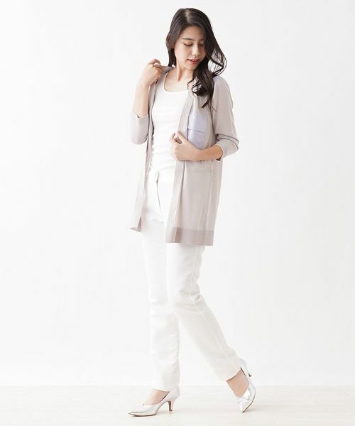 CARA O CRUZ / キャラ・オ・クルス カーディガン・ボレロ | 異素材MIXカーディガン | 詳細4