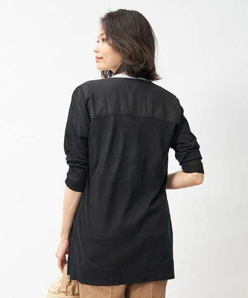 CARA O CRUZ / キャラ・オ・クルス カーディガン・ボレロ | 異素材MIXカーディガン | 詳細7