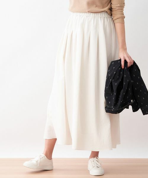 CARA O CRUZ / キャラ・オ・クルス ミニ・ひざ丈スカート | マキシ丈タックフレアスカート | 詳細10