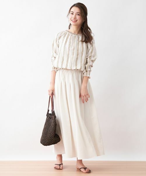 CARA O CRUZ / キャラ・オ・クルス ミニ・ひざ丈スカート | マキシ丈タックフレアスカート | 詳細17