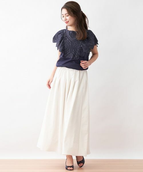 CARA O CRUZ / キャラ・オ・クルス ミニ・ひざ丈スカート | マキシ丈タックフレアスカート | 詳細18