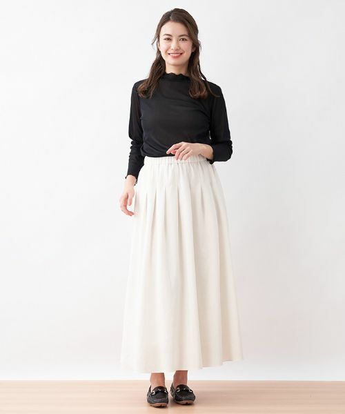 CARA O CRUZ / キャラ・オ・クルス ミニ・ひざ丈スカート | マキシ丈タックフレアスカート | 詳細21