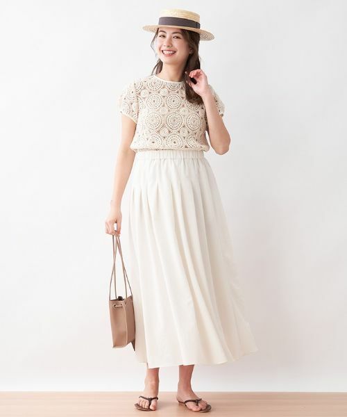 CARA O CRUZ / キャラ・オ・クルス ミニ・ひざ丈スカート | マキシ丈タックフレアスカート | 詳細25