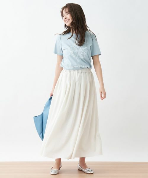 CARA O CRUZ / キャラ・オ・クルス ミニ・ひざ丈スカート | マキシ丈タックフレアスカート | 詳細3