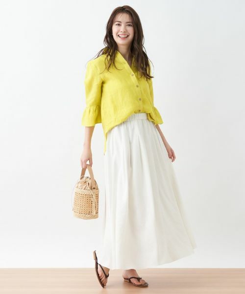 CARA O CRUZ / キャラ・オ・クルス ミニ・ひざ丈スカート | マキシ丈タックフレアスカート | 詳細5