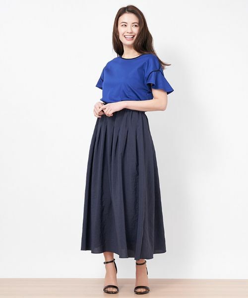 CARA O CRUZ / キャラ・オ・クルス ミニ・ひざ丈スカート | マキシ丈タックフレアスカート | 詳細7