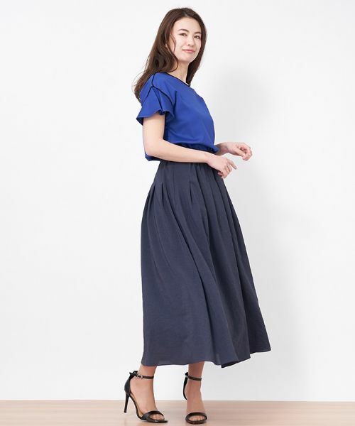 CARA O CRUZ / キャラ・オ・クルス ミニ・ひざ丈スカート | マキシ丈タックフレアスカート | 詳細8