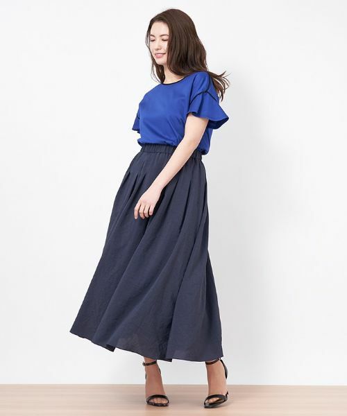 CARA O CRUZ / キャラ・オ・クルス ミニ・ひざ丈スカート | マキシ丈タックフレアスカート | 詳細9