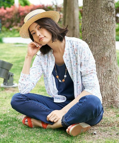 CARA O CRUZ / キャラ・オ・クルス カーディガン・ボレロ | 洗える マリンモチーフジップアップハオリ | 詳細11