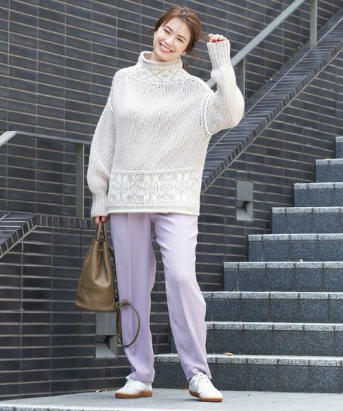 CARA O CRUZ / キャラ・オ・クルス その他パンツ | 洗える後ろゴム センタープレスパンツ【CoC by CARA O CRUZ】 | 詳細30