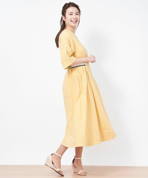 CARA O CRUZ / キャラ・オ・クルス ドレス | ウエスト配色ラインワンピース | 詳細1