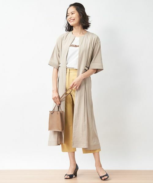 CARA O CRUZ / キャラ・オ・クルス ドレス | ウエスト配色ラインワンピース | 詳細11