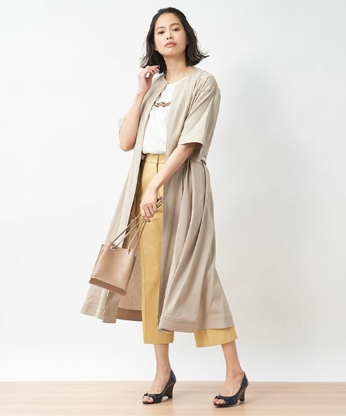 CARA O CRUZ / キャラ・オ・クルス ドレス | ウエスト配色ラインワンピース | 詳細12