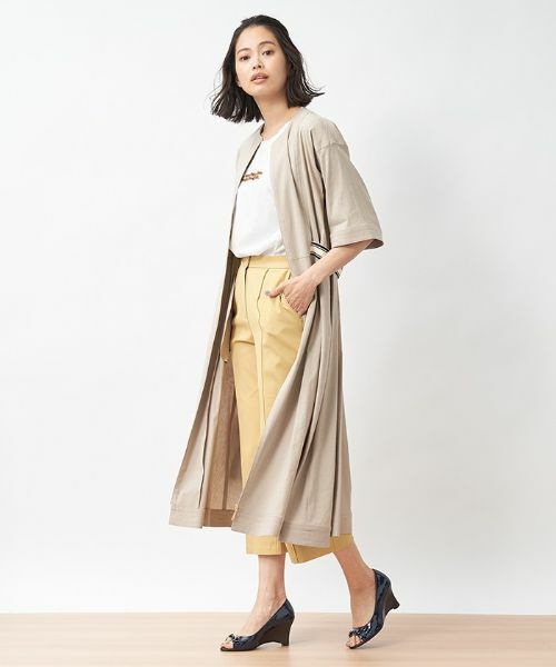 CARA O CRUZ / キャラ・オ・クルス ドレス | ウエスト配色ラインワンピース | 詳細13