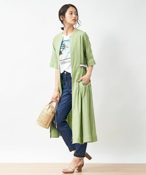 CARA O CRUZ / キャラ・オ・クルス ドレス | ウエスト配色ラインワンピース | 詳細14