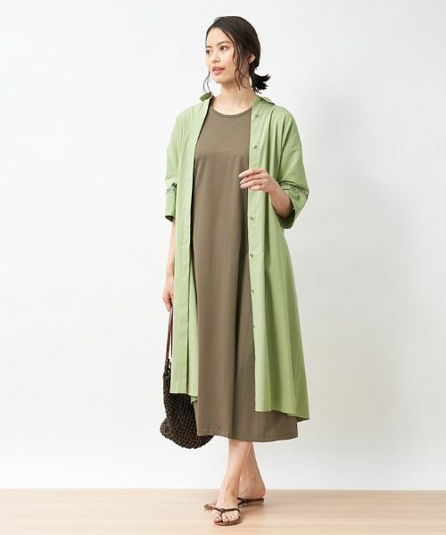 CARA O CRUZ / キャラ・オ・クルス ドレス | ウエスト配色ラインワンピース | 詳細15