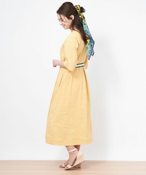 CARA O CRUZ / キャラ・オ・クルス ドレス | ウエスト配色ラインワンピース | 詳細2