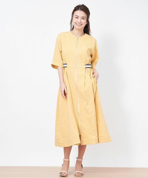 CARA O CRUZ / キャラ・オ・クルス ドレス | ウエスト配色ラインワンピース | 詳細3