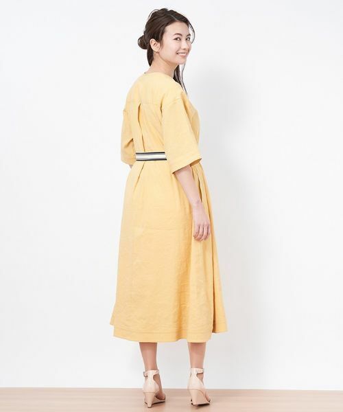 CARA O CRUZ / キャラ・オ・クルス ドレス | ウエスト配色ラインワンピース | 詳細4